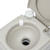 2.6 Gallon Portable Removable Flush Toilet with Double Outlet