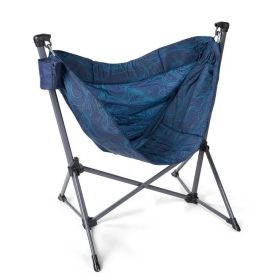 Portable Hammock Camping Chair, Nylon, Blue