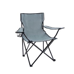 Outdoor Portable Folding Camping Chair (Color: Gray)