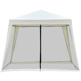 Patio Gazebo Sun Shade Screen Shelter Waterproof Tent (Color: Beige)