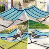 Patio Hammock Foldable Portable Swing Chair Bed with Detachable Pillow