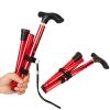 Walking Cane Aluminum Alloy Walking Stick Adjustable Folding Travel Hiking Stick