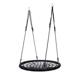 Hanging Platform  Spider Web Tree Swing Seat (Color: Black)